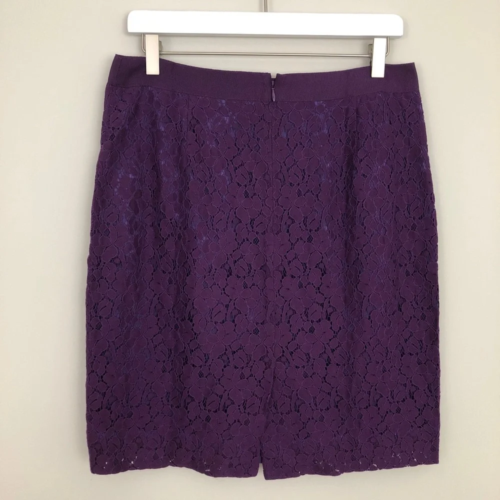 J. Crew The Pencil Skirt Purple Lace